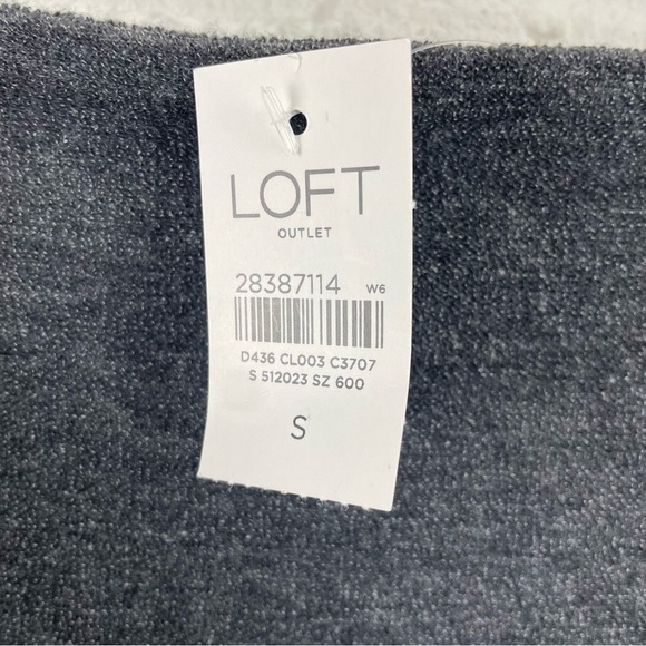 Loft Outlet NWT Gray Pencil Skirt Tie Belt Terry Knit Size Small - Picture 11 of 13